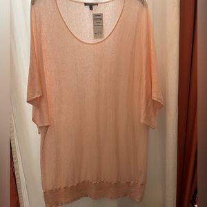Eileen Fisher baby pink tunic size extra large short sleeve